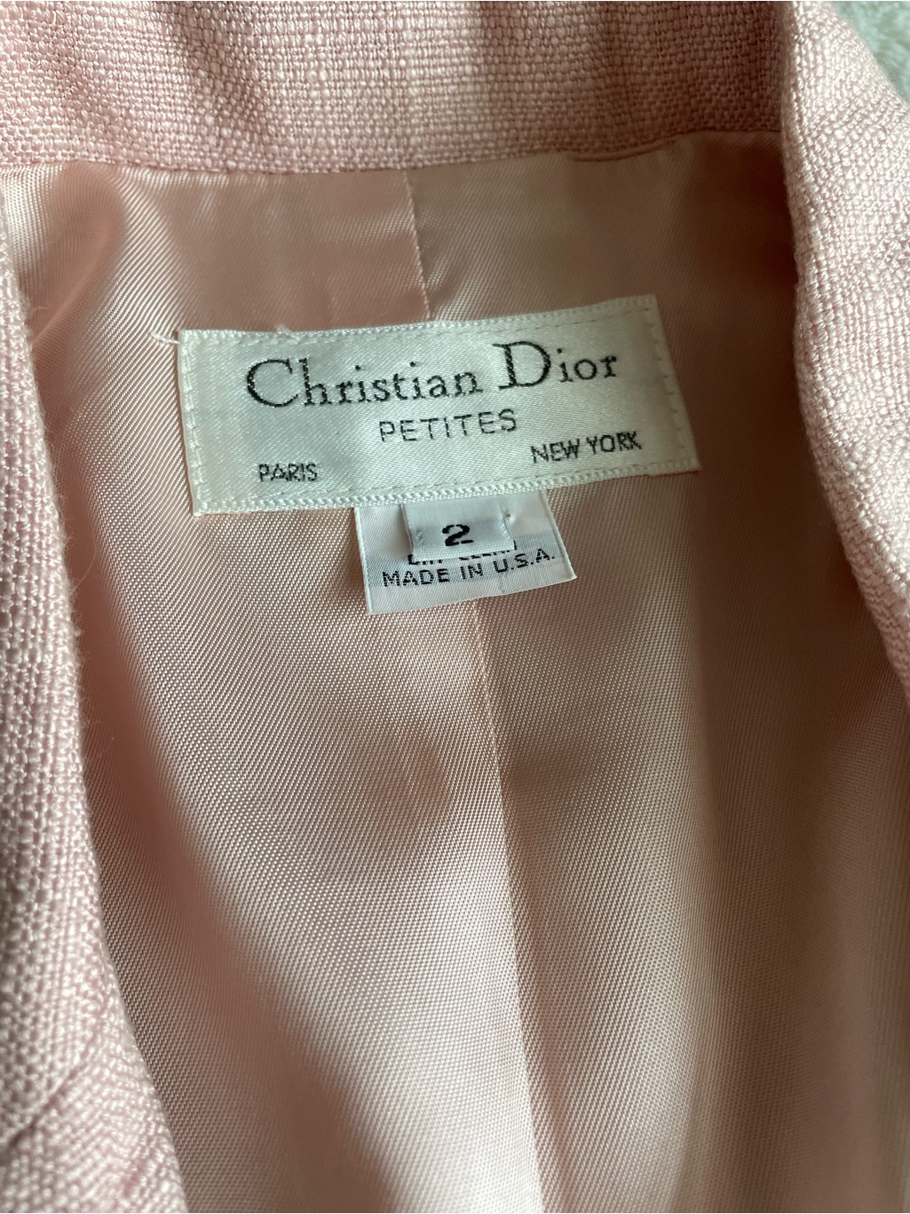 Dior Light Pink Single-Button Blazer